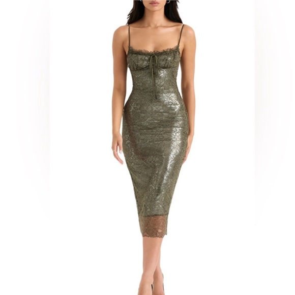 House of CB Dresses House Of Cb Corset Lace Midi Dress Small New